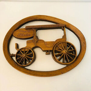 Vintage 1970's Stanhope Phaeton Antique Carriage Buggy Wall Decor by Burwood